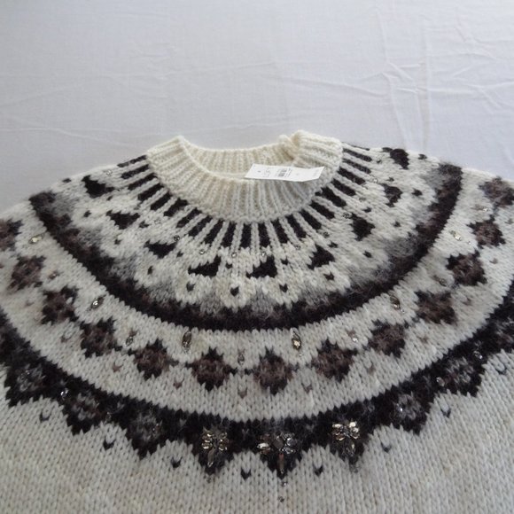 NWT Loft Ann Taylor XL Knit Fair Isle Sweater - Picture 6 of 11